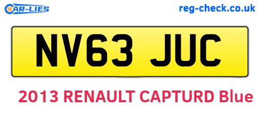 NV63JUC are the vehicle registration plates.