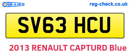 SV63HCU are the vehicle registration plates.