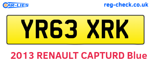 YR63XRK are the vehicle registration plates.