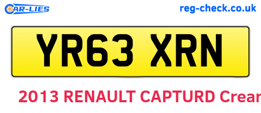 YR63XRN are the vehicle registration plates.
