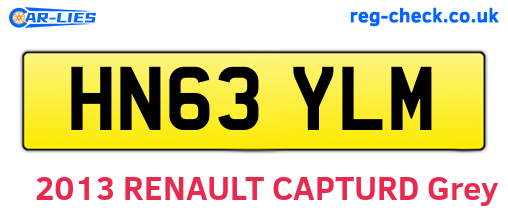 HN63YLM are the vehicle registration plates.