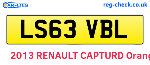 LS63VBL are the vehicle registration plates.