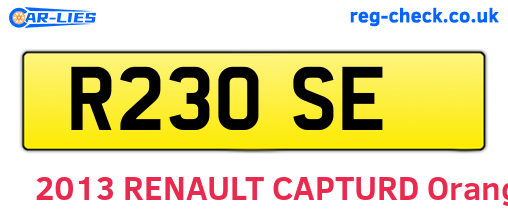 R23OSE are the vehicle registration plates.