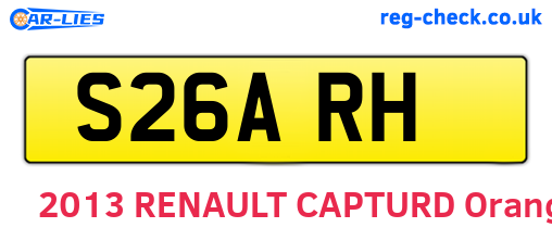 S26ARH are the vehicle registration plates.