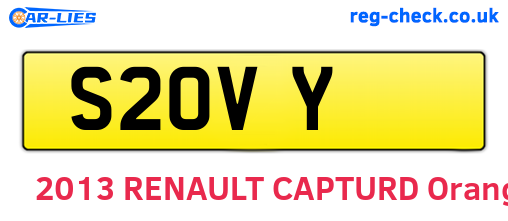 S2OVY are the vehicle registration plates.