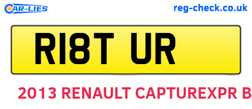 R18TUR are the vehicle registration plates.