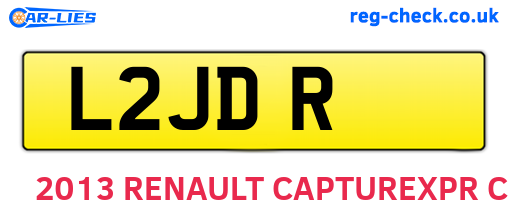 L2JDR are the vehicle registration plates.