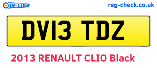 DV13TDZ are the vehicle registration plates.