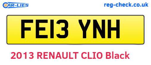 FE13YNH are the vehicle registration plates.