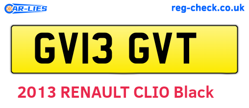 GV13GVT are the vehicle registration plates.