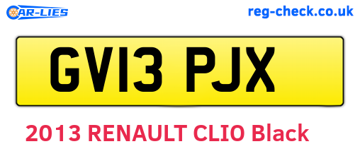 GV13PJX are the vehicle registration plates.