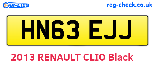 HN63EJJ are the vehicle registration plates.