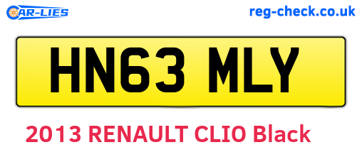 HN63MLY are the vehicle registration plates.