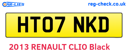 HT07NKD are the vehicle registration plates.