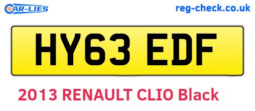 HY63EDF are the vehicle registration plates.