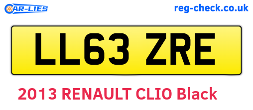 LL63ZRE are the vehicle registration plates.