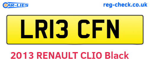 LR13CFN are the vehicle registration plates.