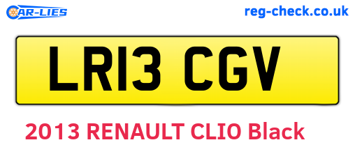 LR13CGV are the vehicle registration plates.