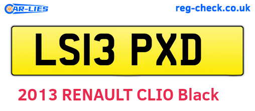 LS13PXD are the vehicle registration plates.