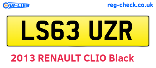 LS63UZR are the vehicle registration plates.