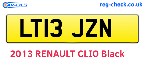 LT13JZN are the vehicle registration plates.