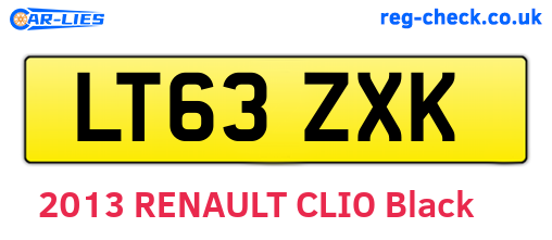 LT63ZXK are the vehicle registration plates.