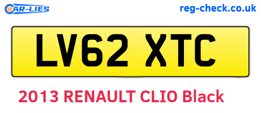 LV62XTC are the vehicle registration plates.