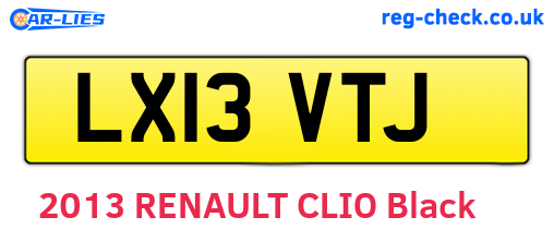 LX13VTJ are the vehicle registration plates.