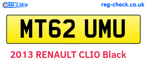 MT62UMU are the vehicle registration plates.