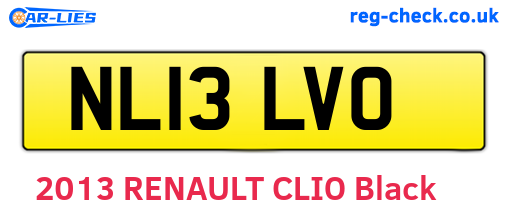 NL13LVO are the vehicle registration plates.