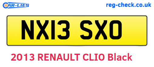 NX13SXO are the vehicle registration plates.