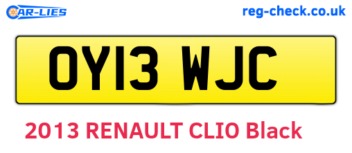 OY13WJC are the vehicle registration plates.