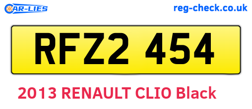 RFZ2454 are the vehicle registration plates.