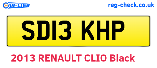 SD13KHP are the vehicle registration plates.