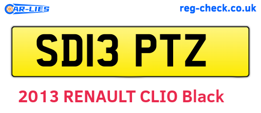 SD13PTZ are the vehicle registration plates.