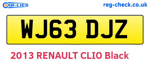 WJ63DJZ are the vehicle registration plates.