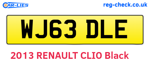 WJ63DLE are the vehicle registration plates.