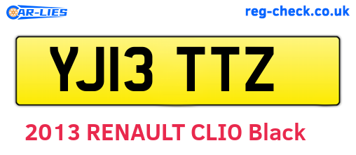YJ13TTZ are the vehicle registration plates.