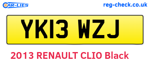 YK13WZJ are the vehicle registration plates.