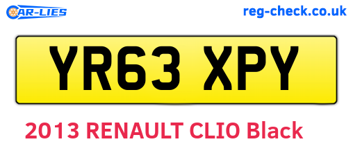YR63XPY are the vehicle registration plates.