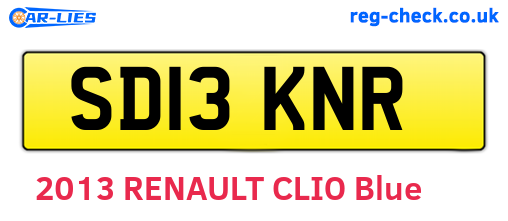 SD13KNR are the vehicle registration plates.