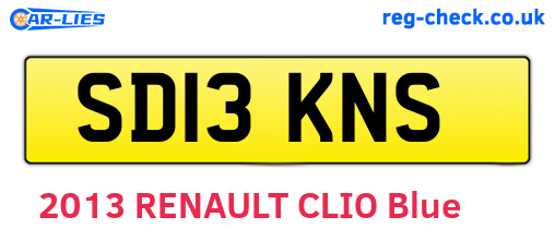 SD13KNS are the vehicle registration plates.