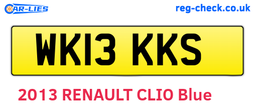 WK13KKS are the vehicle registration plates.