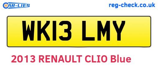 WK13LMY are the vehicle registration plates.