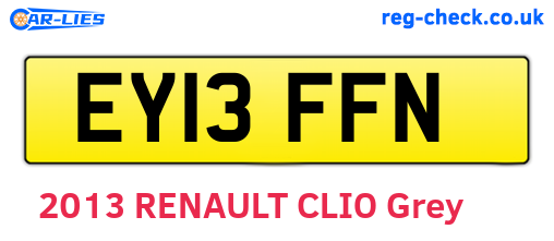 EY13FFN are the vehicle registration plates.