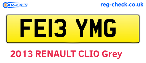 FE13YMG are the vehicle registration plates.