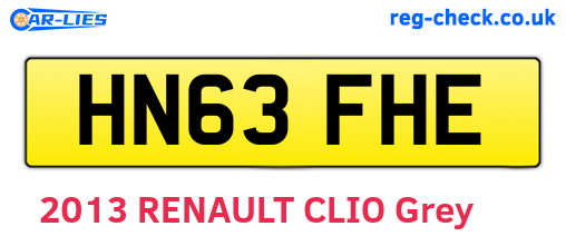 HN63FHE are the vehicle registration plates.