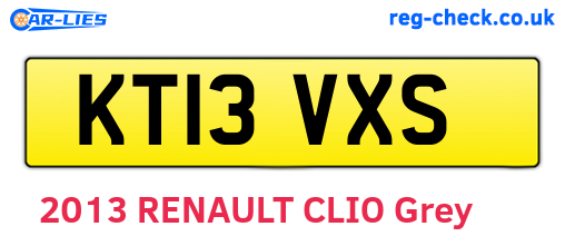 KT13VXS are the vehicle registration plates.