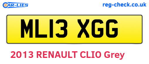 ML13XGG are the vehicle registration plates.