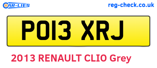 PO13XRJ are the vehicle registration plates.